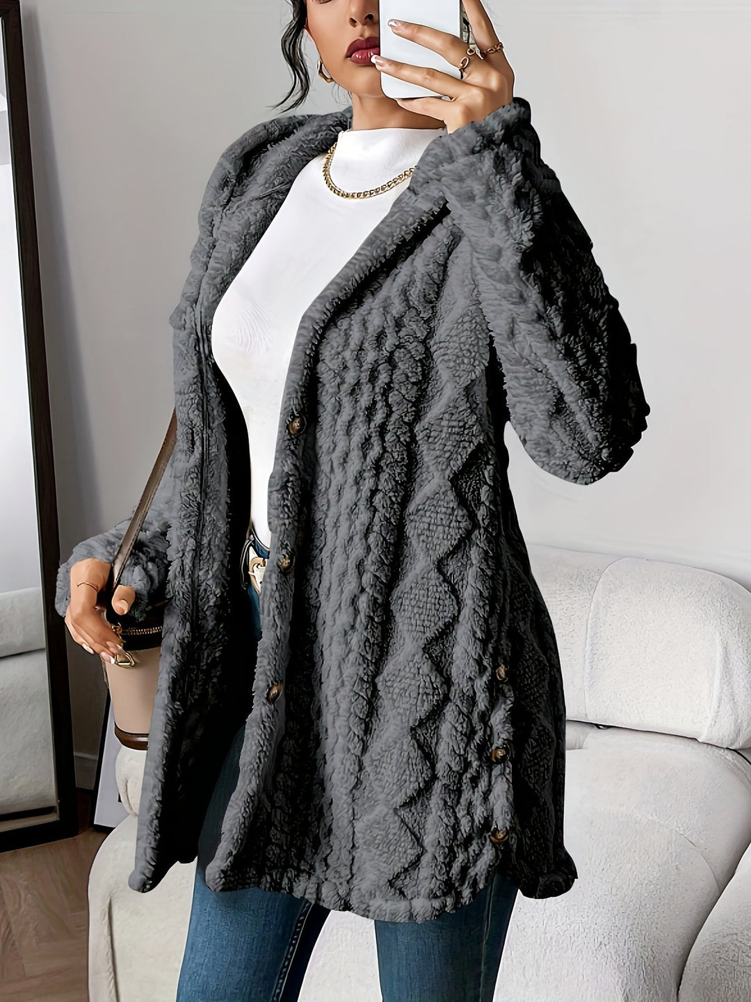 ANGELICA™|CARDIGAN CON CAPPUCCIO